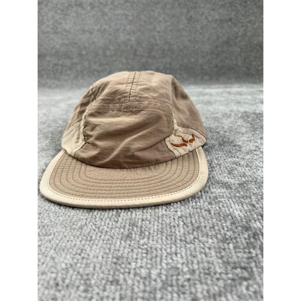 Prana 5 Panel Camper Hat Tan Beige Nylon Gorpcore Vintage Hiking YTK One Size